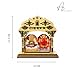 ARTIQUE CREATION Khatu Shyam & Salasar Balaji Wooden for Car Deshboard, Home Temple, Diwali Gifting Decorative Showpiece - 11.5 cm (Wood, Multicolor)
