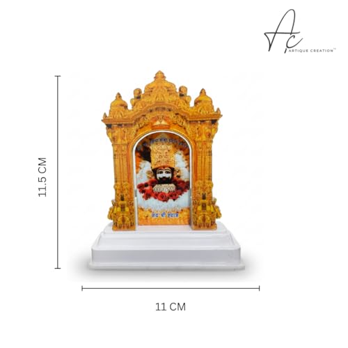 ARTIQUE CREATION Khatu Shyam Temple for Car Dashboard, Home, Temple, Dipawali Gifting Decorative Showpiece - 11.5 cm (Plastic, Multicolor)
