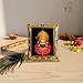 ARTIQUE CREATION Khatu Shyam Photo Frame 6x7 cm for Car Dashboard, Pooja Room, Table Top, Gold-Plated with Crystal Stones, Home Decorative Religious