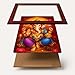 ARTIQUE CREATION Sri Ganesha Photo Epoxy Frame for Home Decor, Living Room, Bedroom, Office, Spiritual Decoration 12x18 Inch (Ornate Calendar Art, Rich Traditional, 12x18 Inch)