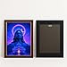 ARTIQUE CREATION Adiyogi Lord Shiva Poster 30 × 45 cm – Shravan Blessings Wall Frame, Epoxy-Gloss Print in Charcoal Synthetic Wood – Ideal for Mandir, Living Room, Office & Gift Décor