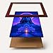 ARTIQUE CREATION Adiyogi Lord Shiva Poster 30 × 45 cm – Shravan Blessings Wall Frame, Epoxy-Gloss Print in Charcoal Synthetic Wood – Ideal for Mandir, Living Room, Office & Gift Décor