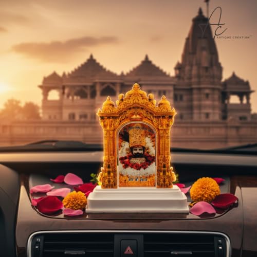 ARTIQUE CREATION Khatu Shyam Temple for Car Dashboard, Home, Temple, Dipawali Gifting Decorative Showpiece - 11.5 cm (Plastic, Multicolor)
