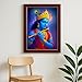 ARTIQUE CREATION | Krishna Bhagwaan Photo Frame 12x18 Inch – Charcoal Synthetic Epoxy Frame for Home, Temple, Janmashtami & Wall Decoration (Luminous Digital Art, Cosmic Glow, 12x18 Inch)