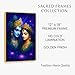 ARTIQUE CREATION Radha Krishna Photo with Frame for Home Decor, Wall Frame for Living Room, 12x18 Inches