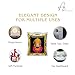 ARTIQUE CREATION Khatu Shyam Decorative Religious Photo Frame 6x7 cm for Car Dashboard, Pooja Room, Table Top, Gold-Plated with Crystal Stones