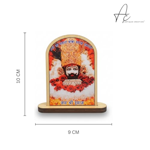 ARTIQUE CREATION Khatu Shyam Decorative Showpiece for Car Dashboard, Home Decor, Living Hall, Study Room, Cafe Table, Diwali Festival Gifting - 10 cm (Plastic, Multicolor)