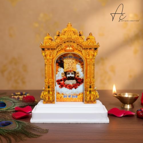 ARTIQUE CREATION Khatu Shyam Temple for Car Dashboard, Home, Temple, Dipawali Gifting Decorative Showpiece - 11.5 cm (Plastic, Multicolor)