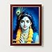 ARTIQUE CREATION Lord Krishna Wall Decoration Photo12x18 – Epoxy Charcoal Frame for Home, Temple & Janmashtami Decor (Modern Calendar Art, Clear Jewel Tones, 12x18 Inch)