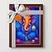 ARTIQUE CREATION |Lord Ganesha Wall Painting 12x18 Inch – Epoxy Charcoal Synthetic Frame for Home & Temple
