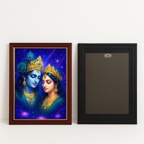 ARTIQUE CREATION | Radha Krishna Painting Frame 12x18 Inch – Decorative Epoxy Frame for Pooja Room, Temple & Living Room Wall