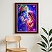 ARTIQUE CREATION Radha Krishna Epoxy Photo For Wall Decor, Temple, Home Decor, Diwali Gifting, Corporate Gifting 12x18 Inch