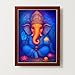 ARTIQUE CREATION |Lord Ganesha Wall Painting 12x18 Inch – Epoxy Charcoal Synthetic Frame for Home & Temple
