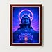ARTIQUE CREATION Adiyogi Lord Shiva Poster 30 × 45 cm – Shravan Blessings Wall Frame, Epoxy-Gloss Print in Charcoal Synthetic Wood – Ideal for Mandir, Living Room, Office & Gift Décor