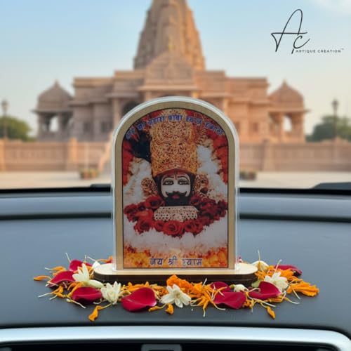 ARTIQUE CREATION Khatu Shyam Decorative Showpiece for Car Dashboard, Home Decor, Living Hall, Study Room, Cafe Table, Diwali Festival Gifting - 10 cm (Plastic, Multicolor)