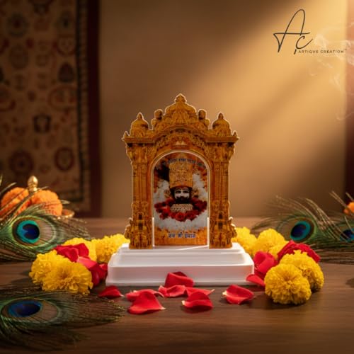 ARTIQUE CREATION Khatu Shyam Temple for Car Dashboard, Home, Temple, Dipawali Gifting Decorative Showpiece - 11.5 cm (Plastic, Multicolor)