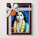 ARTIQUE CREATION Lord Krishna Wall Decoration Photo12x18 – Epoxy Charcoal Frame for Home, Temple & Janmashtami Decor (Modern Calendar Art, Clear Jewel Tones, 12x18 Inch)