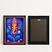 ARTIQUE CREATION |Lord Ganesha Wall Painting 12x18 Inch – Epoxy Charcoal Synthetic Frame for Home & Temple