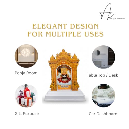 ARTIQUE CREATION Khatu Shyam Temple for Car Dashboard, Home, Temple, Dipawali Gifting Decorative Showpiece - 11.5 cm (Plastic, Multicolor)