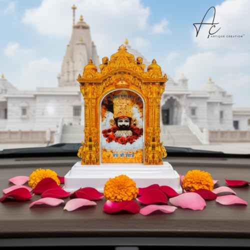 ARTIQUE CREATION Khatu Shyam Temple for Car Dashboard, Home, Temple, Dipawali Gifting Decorative Showpiece - 11.5 cm (Plastic, Multicolor)