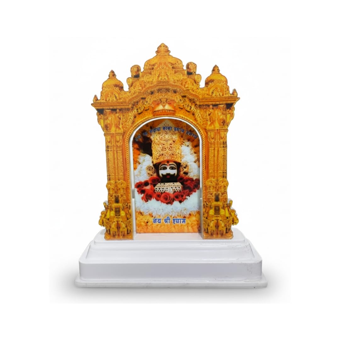 ARTIQUE CREATION Khatu Shyam Temple for Car Dashboard, Home, Temple, Dipawali Gifting Decorative Showpiece - 11.5 cm (Plastic, Multicolor)