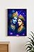 ARTIQUE CREATION Radha Krishna Photo with Frame for Home Decor, Wall Frame for Living Room, 12x18 Inches