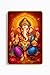 ARTIQUE CREATION Sri Ganesha Photo Golden Frame for Home Decor, Living Room, Bedroom, Office, Spiritual Decoration 12x18 Inch (Modern Indian Classical, Warm Jewel-Toned, 12X18 Inch)