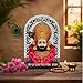 ARTIQUE CREATION Shree Khatu Shyam Baba Idol for Car Dashboard, Sri Barbarik Ji for Temple/Pooja/Home Decor/Office/Study Table, Showpiece Figurine, 8.2 x 6.3 cm (Silver)