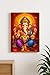 ARTIQUE CREATION Sri Ganesha Photo Golden Frame for Home Decor, Living Room, Bedroom, Office, Spiritual Decoration 12x18 Inch (Modern Indian Classical, Warm Jewel-Toned, 12X18 Inch)