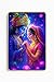 ARTIQUE CREATION Radha Krishna Photo Golden Frame for Home Decor, Living Room, Bedroom, Office, Spiritual Decoration 12x18 Inche (Vrindavan Lotus Divine Love, Purple Starry Aura, 12 x 18 Inch)