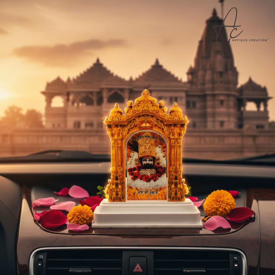 ARTIQUE CREATION Khatu Shyam Temple for Car Dashboard, Home, Temple, Dipawali Gifting Decorative Showpiece - 11.5 cm (Plastic, Multicolor)