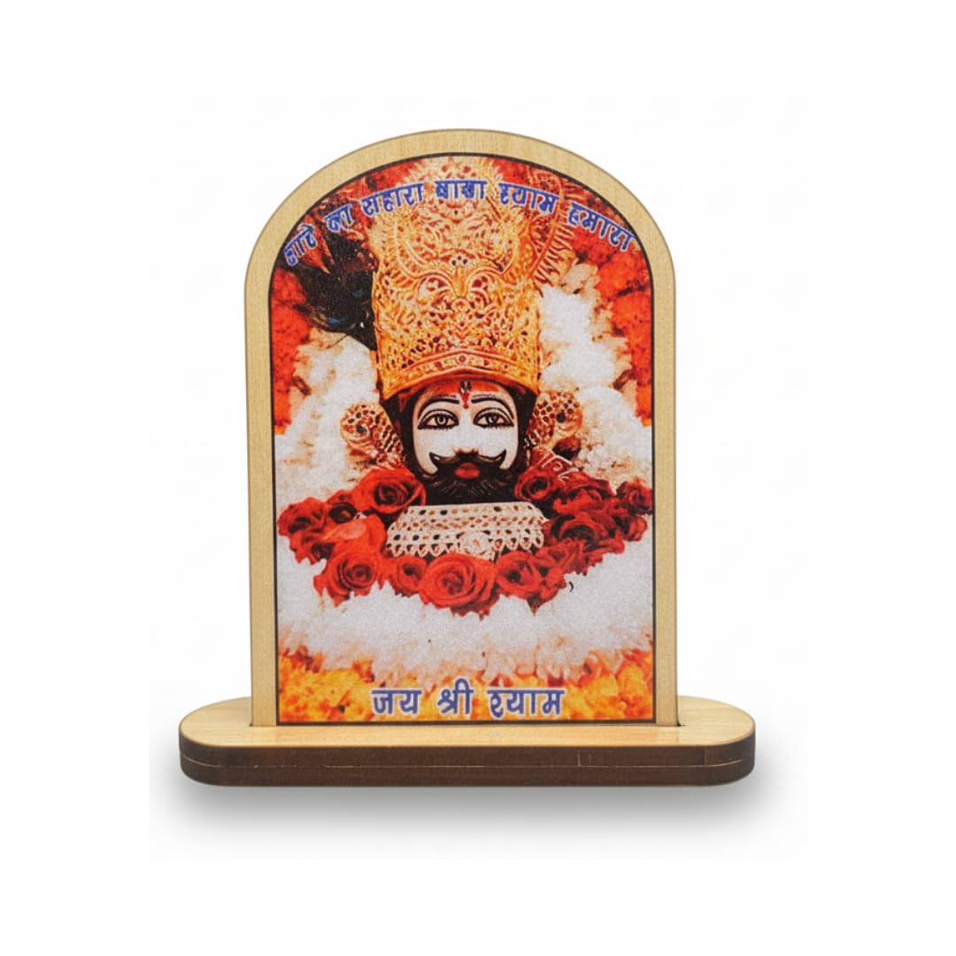 ARTIQUE CREATION Khatu Shyam Decorative Showpiece for Car Dashboard, Home Decor, Living Hall, Study Room, Cafe Table, Diwali Festival Gifting - 10 cm (Plastic, Multicolor)